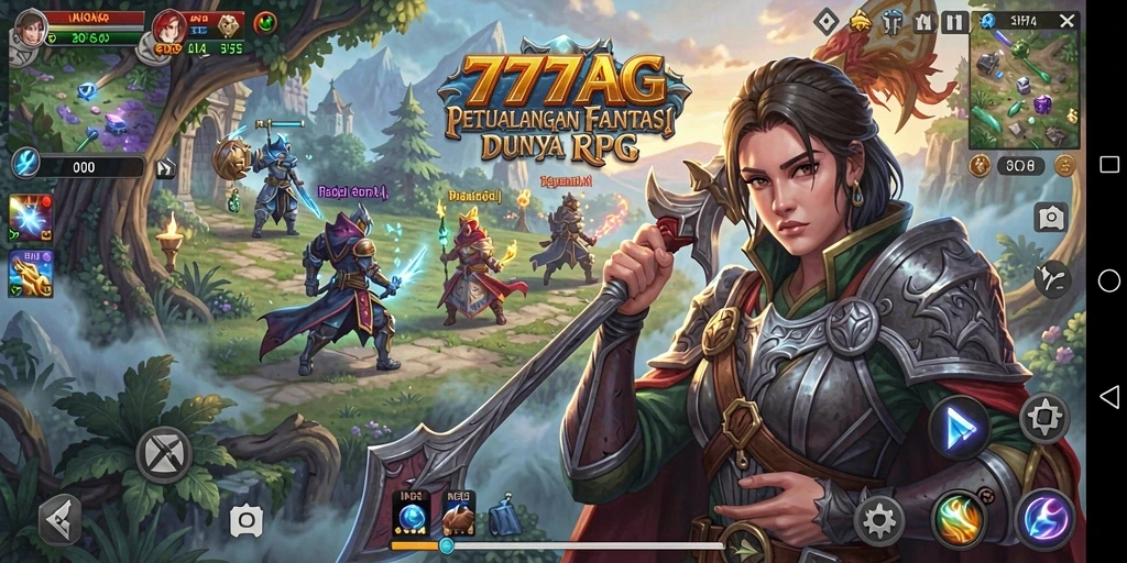 Tampilan gameplay epik dalam dunia RPG yang menakjubkan.