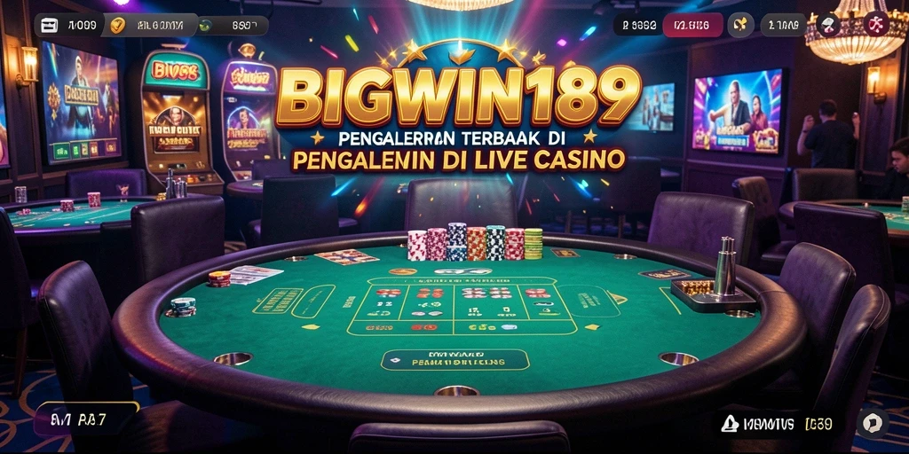 Screenshot gameplay Live Casino BIGWIN189 dengan dealer langsung.
