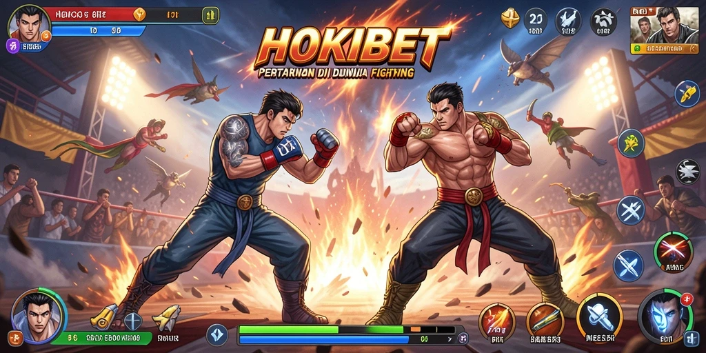 Tampilan seru dari gameplay HOKIBET yang penuh aksi Fighting.