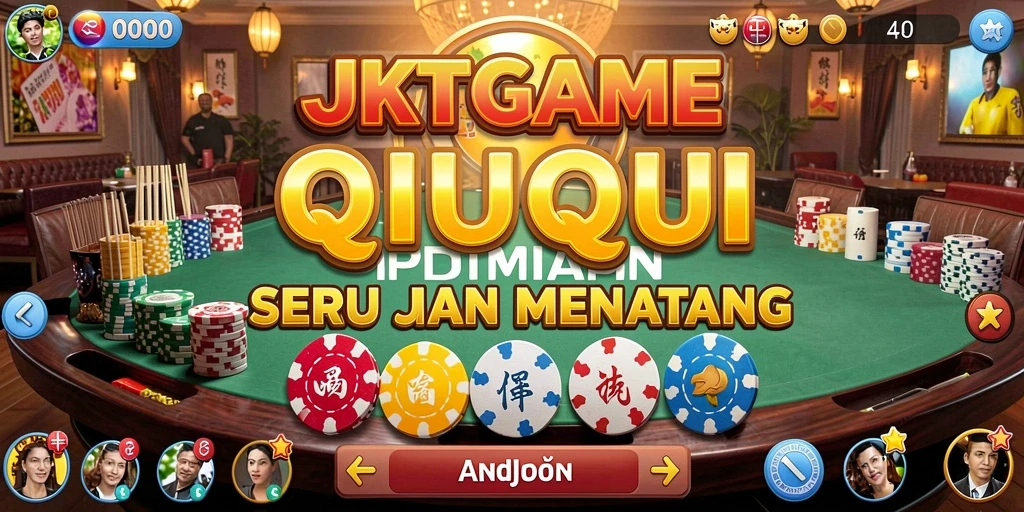 Tampilan menarik dari gameplay QiuQiu di JKTGAME