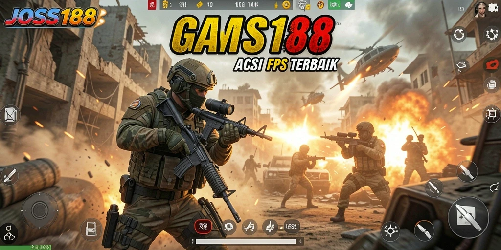 Screenshot utama <strong>JOSS188</strong> menampilkan gameplay mendebarkan dari pertempuran TPS.
