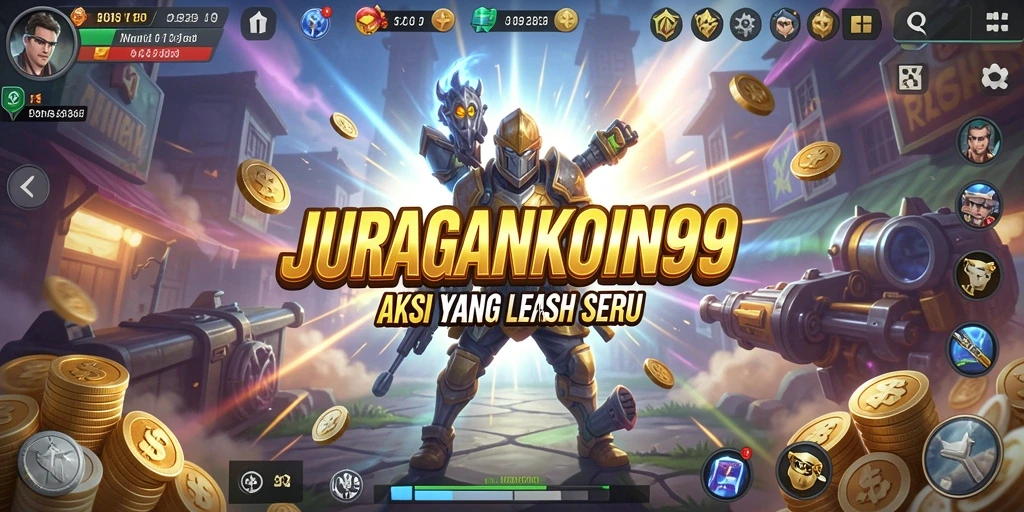 Tampilan gameplay mendebarkan dari JURAGANKOIN99 yang penuh aksi.
