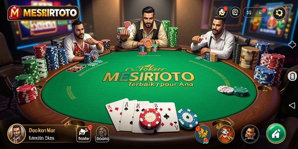 Tampilan permainan Poker yang menarik dan interaktif di MESIRTOTO.