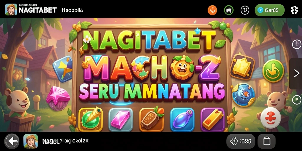 Screenshot gameplay NAGITABET yang menunjukkan aksi Match-3 yang seru.