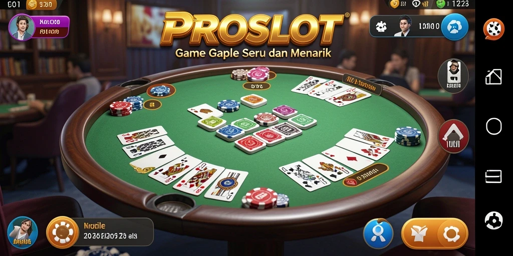 Tampilan menarik dari gameplay Gaple di PROSLOT.