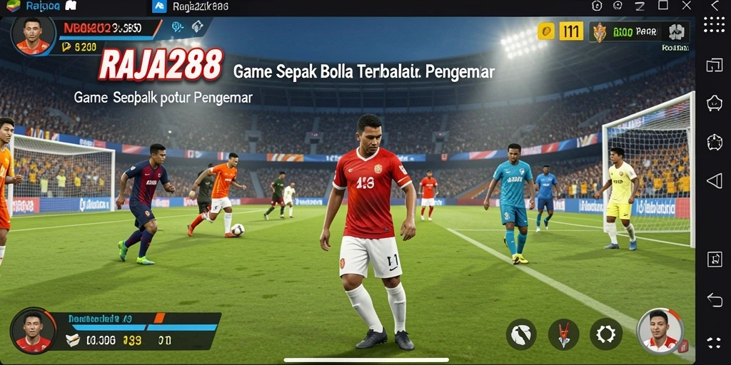 Tampilan gameplay yang menegangkan dalam pertandingan sepak bola.
