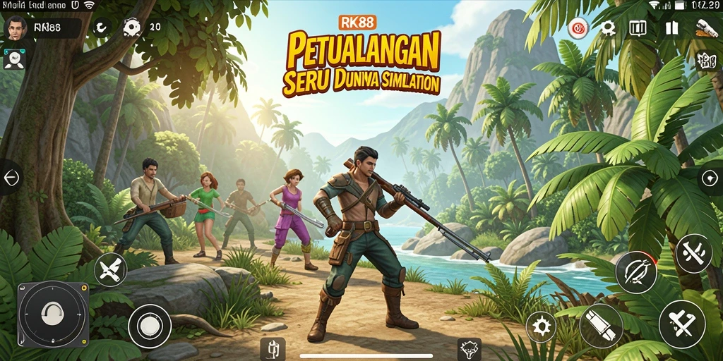Tampilan gameplay RK88 yang menarik dalam dunia Simulation.