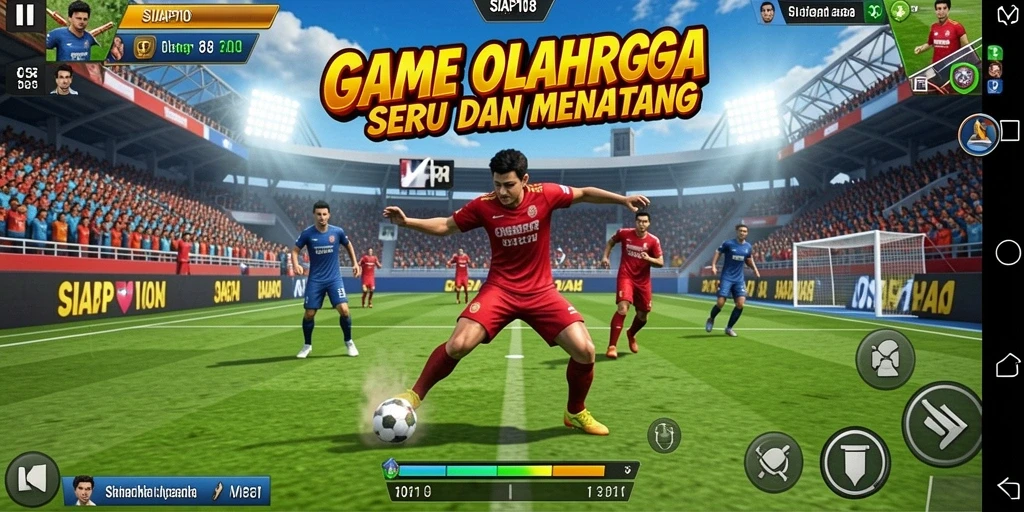 Tampilan menarik dari permainan olahraga yang seru.