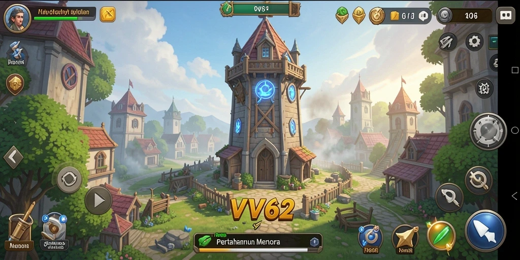 Tampilan gameplay menarik dari VV62 dalam Tower Defense.